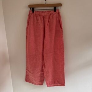 Flax Peach Coral Pants Small